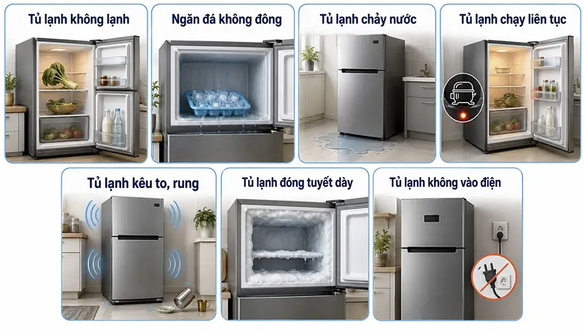 Sửa tủ lạnh quận Tân Phú có mặt nhanh chóng trong 30 phút Các lỗi tủ lạnh thường gặp cần sửa sớm