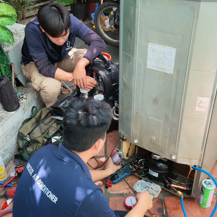 Quy trình sửa tủ lạnh quận 2 tại Vincool được thực hiện chuyên nghiệp qua 5 bước
