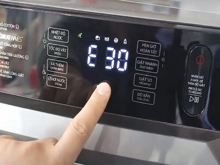 3 nguyên nhân chính gây lỗi E30 máy giặt Toshiba
