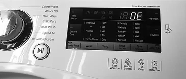 Màn hình hiển thị lỗi OE máy giặt LG
