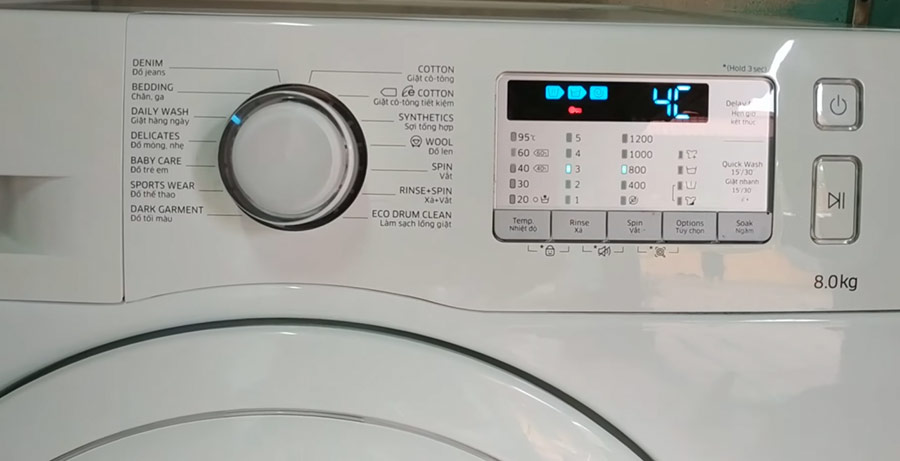 Nguyên nhân và cách sửa máy giặt Samsung báo lỗi 4C