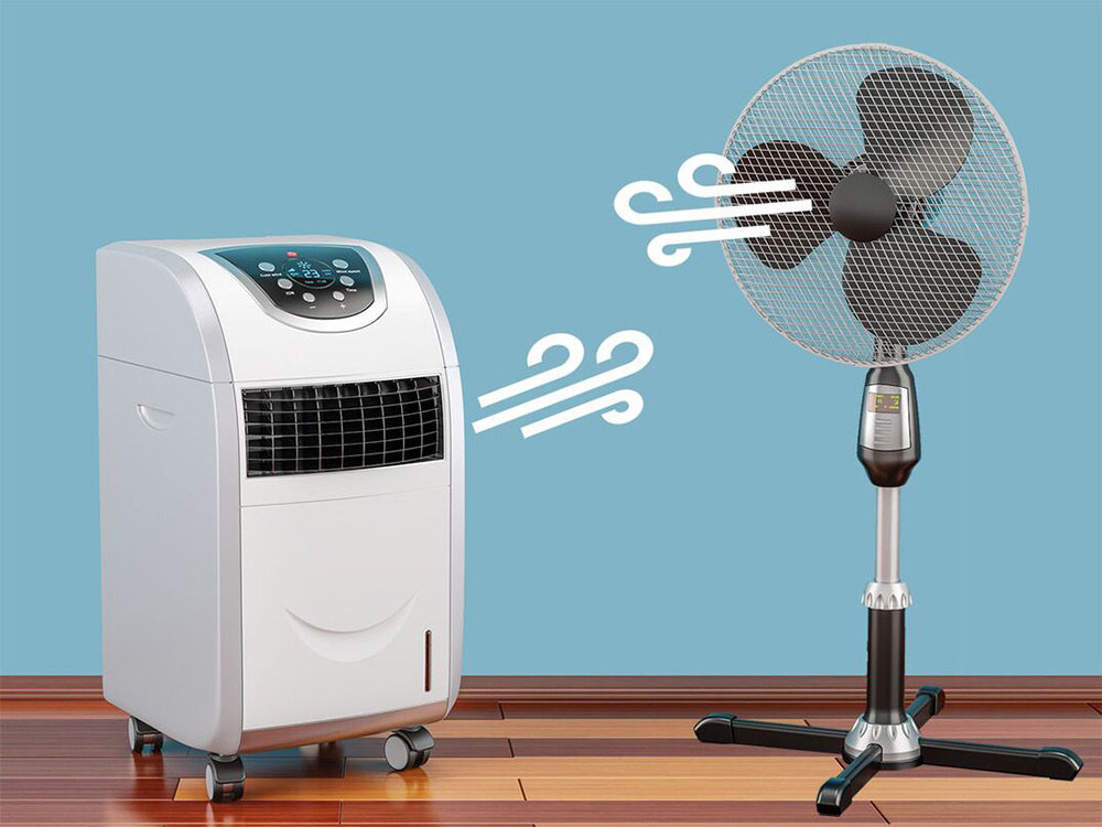 Quạt gió và quạt điều hòa có thể hỗ trợ máy lạnh làm mát căn phòng nhanh hơn