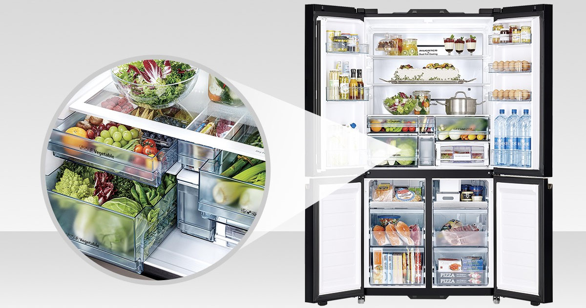 Sắp xếp lại không gian để thực phẩm