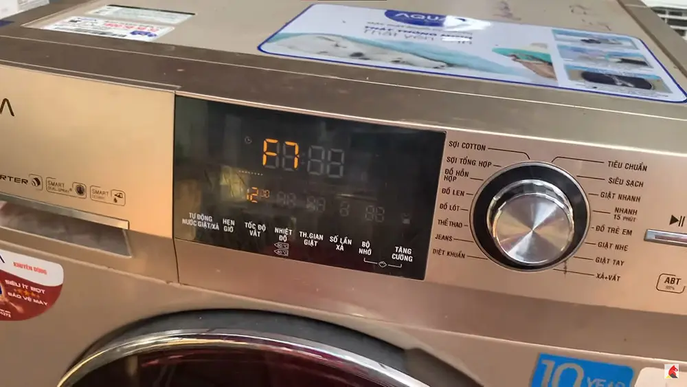 Sửa máy giặt Aqua hiển thị mã lỗi F7