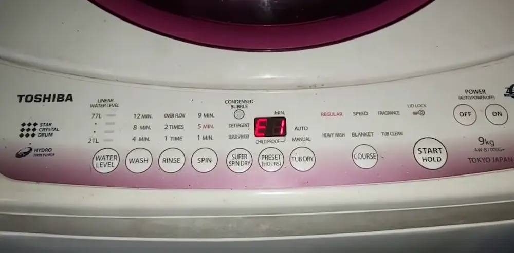 Các nguyên nhân gây nên lỗi E1 của máy giặt