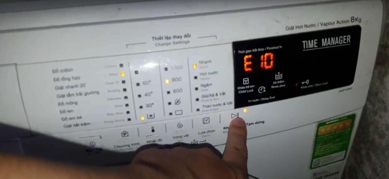 Sửa máy giặt Media lồng ngang lỗi E10