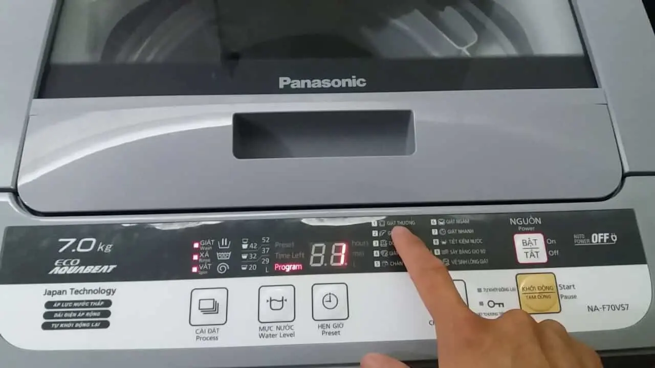 Các mã lỗi thường gặp và cách sửa máy giặt Panasonic