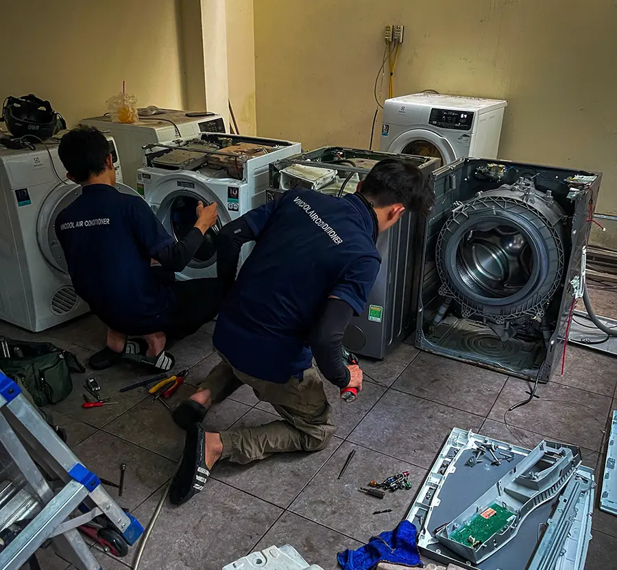Vệ sinh máy giặt quận 9 - Dịch vụ tận nhà, siêu tốc, bao sạch Kỹ thuật viên có kinh nghiệm lâu năm - Vincool