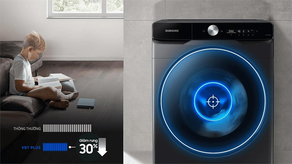 Công nghệ Digital Inverter giúp máy giặt Samsung vận hành êm ái, giảm rung và tiếng ồn