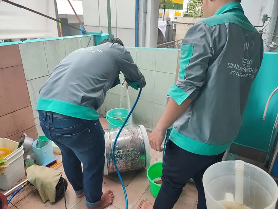 Dịch vụ vệ sinh máy giặt quận Bình Thạnh Điện lạnh Vincool