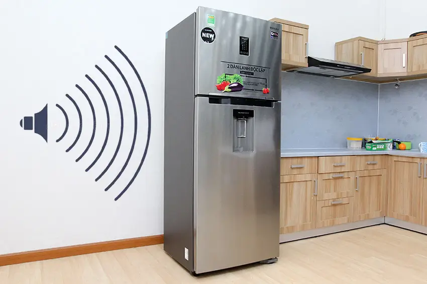 Tủ lạnh kêu to do đặt quá sát tường vì rung động từ máy nén truyền sang tường