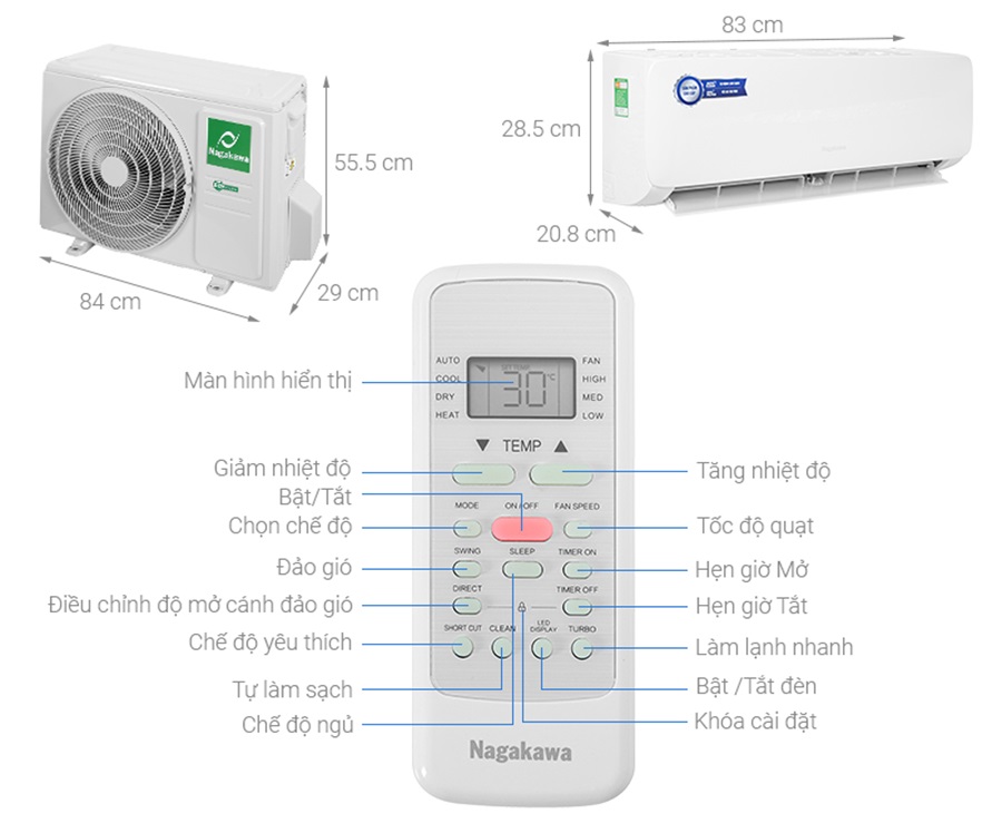 Bảng mã lỗi máy lạnh Nagakawa và cách xử lý