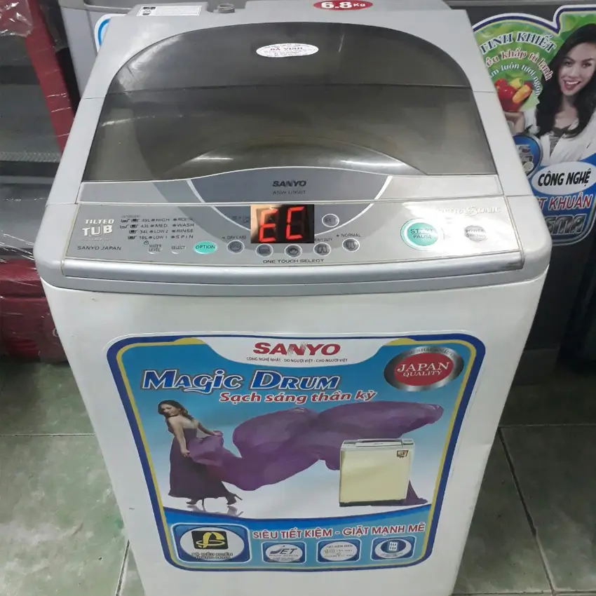 Lỗi EC máy giặt Sanyo: Nguyên nhân và cách khắc phục chi tiết