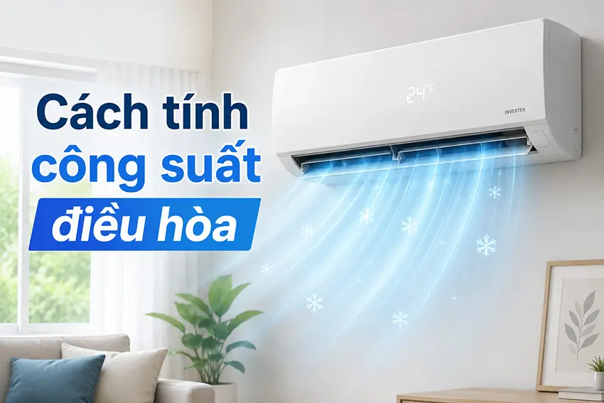 Cách tính công suất điều hòa chuẩn theo diện tích phòng