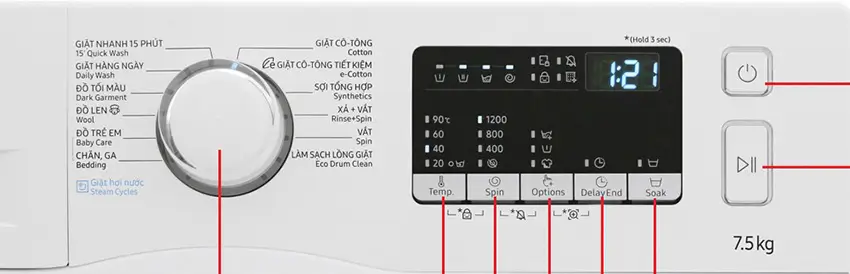 Giải mã tất tần tật các ký hiệu trên máy giặt Samsung – Ai dùng cũng nên biết!