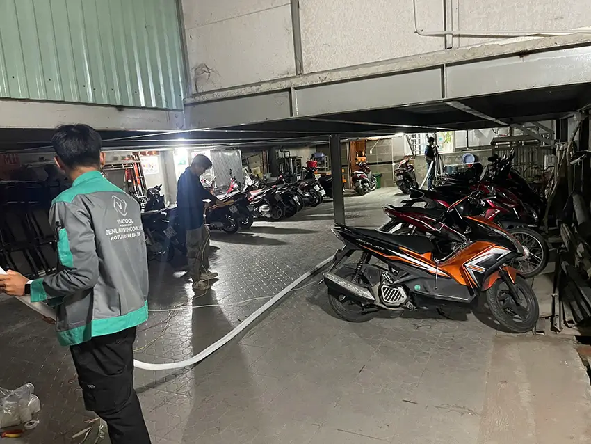 Đi ống đồng, bọc cách nhiệt và nối ống thoát nước