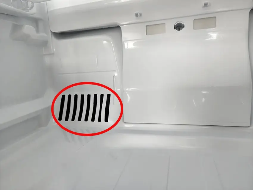 Tủ lạnh ngăn đá lạnh nhưng ngăn mát không lạnh: 7 Nguyên nhân & Cách sửa Lỗ thông gió của tủ lạnh