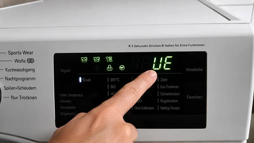 Lỗi UE máy giặt LG là gì? Nguyên nhân và cách khắc phục
