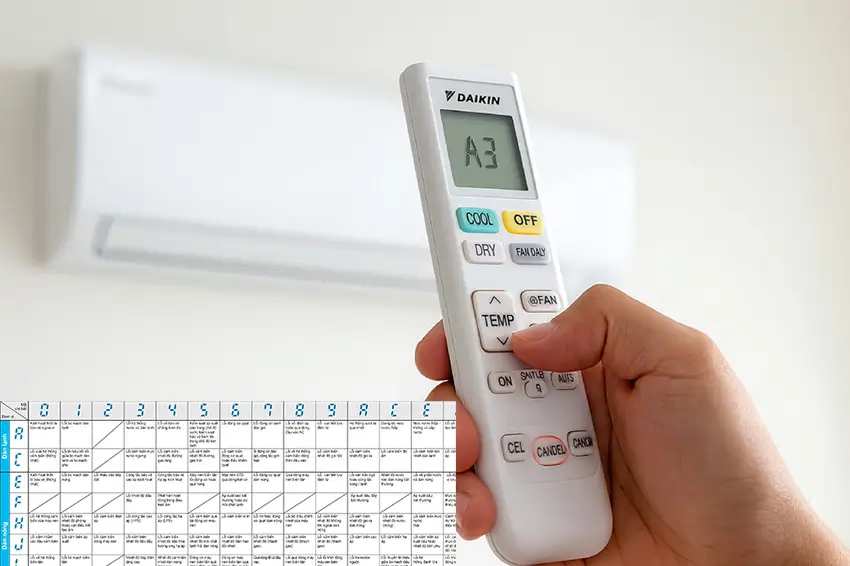 Tra cứu đúng lỗi từ bảng mã lỗi máy lạnh Daikin giúp xác định đúng tình trạng thiết bị đang gặp phải 