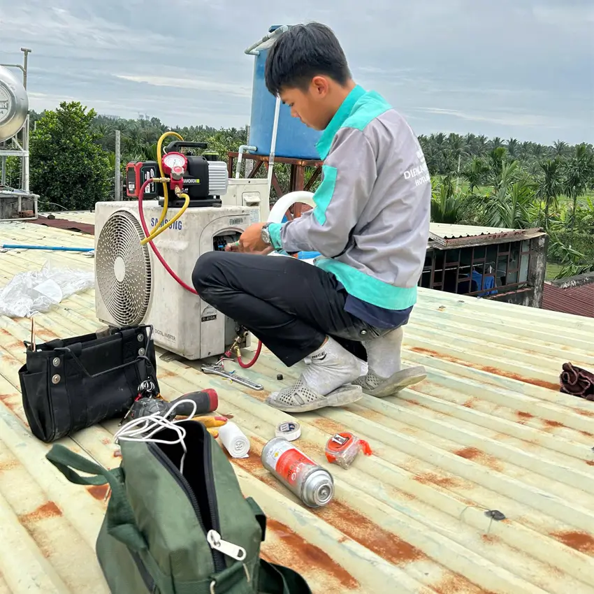 Gọi kỹ thuật viên đến kiểm tra áp suất