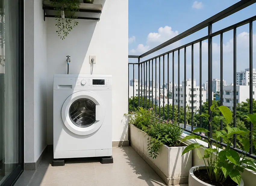Máy giặt để ngoài trời có sao không? Giải đáp chi tiết