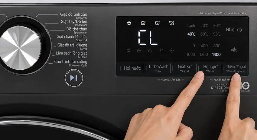 Tắt chế độ khóa trẻ em trên máy giặt LG