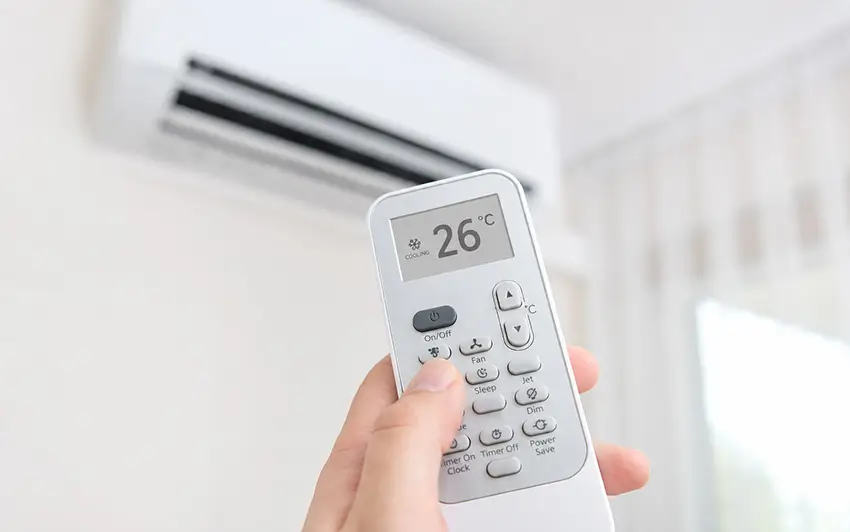 Phòng kín máy lạnh có thiếu oxy không? Giải đáp chi tiết Cài đặt nhiệt độ từ 26–28°C