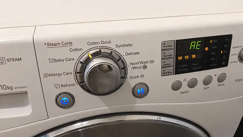 Lỗi AE máy giặt LG là gì? Nguyên nhân và cách xử lý