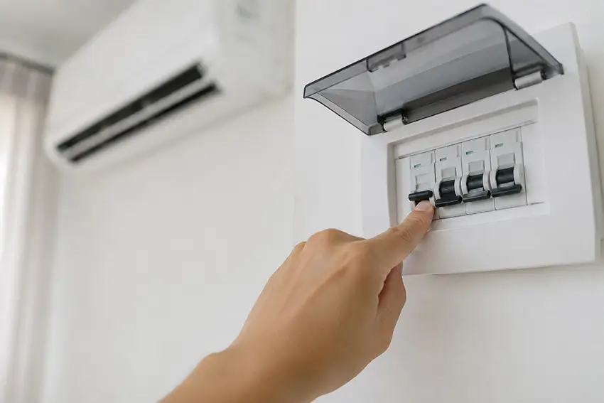 Ngắt nguồn điện của điều hòa