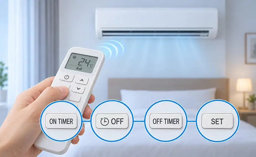 Cách hẹn giờ trên máy lạnh: Bật, tắt và hủy Timer