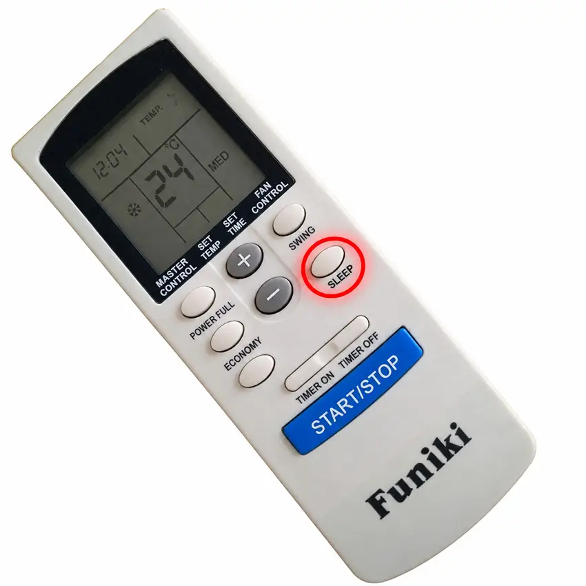 Nút SLEEP trên remote máy lạnh Funiki