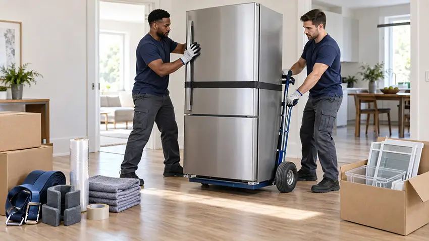 Cách di chuyển tủ lạnh an toàn và đúng kỹ thuật Dụng cụ và nhân lực cần có khi di chuyển tủ lạnh.
