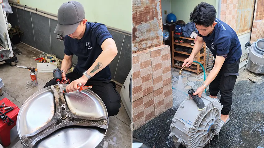 Chi phí vệ sinh máy giặt quận 8 tại Điện lạnh Vincool dao động từ 250.000đ đến 700.000đ/máy